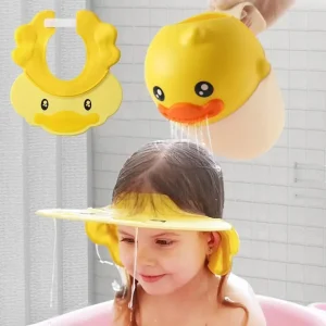 Bonnet de shampoing à visière pour enfants - Style hippopotame