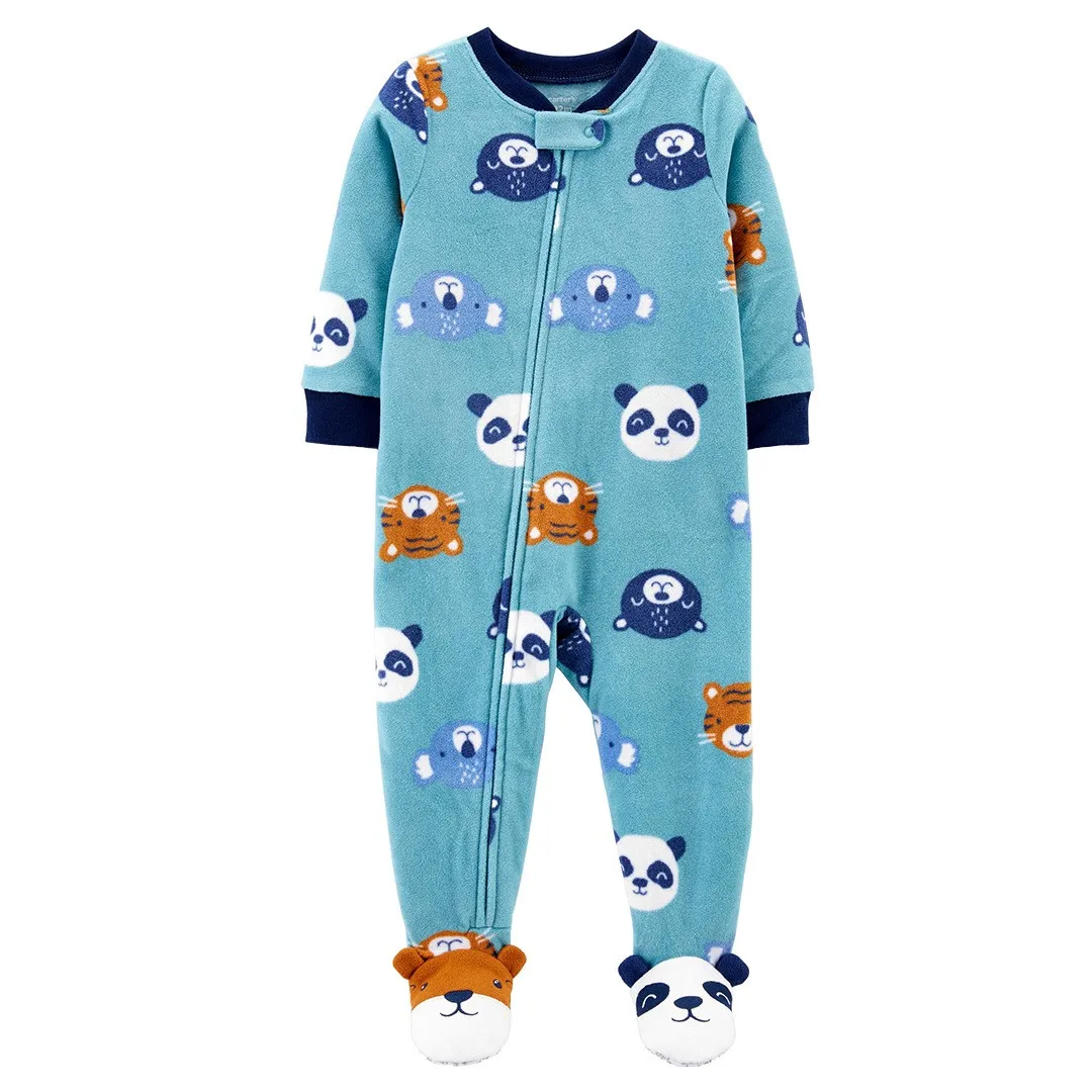 Grenouillère polaire chaude pour bébé - Pyjama à pieds enveloppés motif dessin animé – Image 3