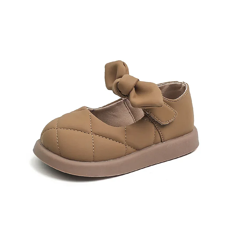 Chaussures en cuir à nœud pour fille : style printemps/automne doux – Image 6
