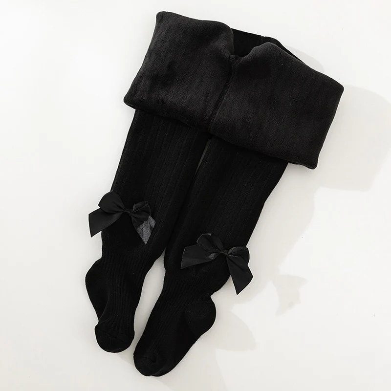 Collants mignons en coton avec nœud papillon pour filles – Image 3