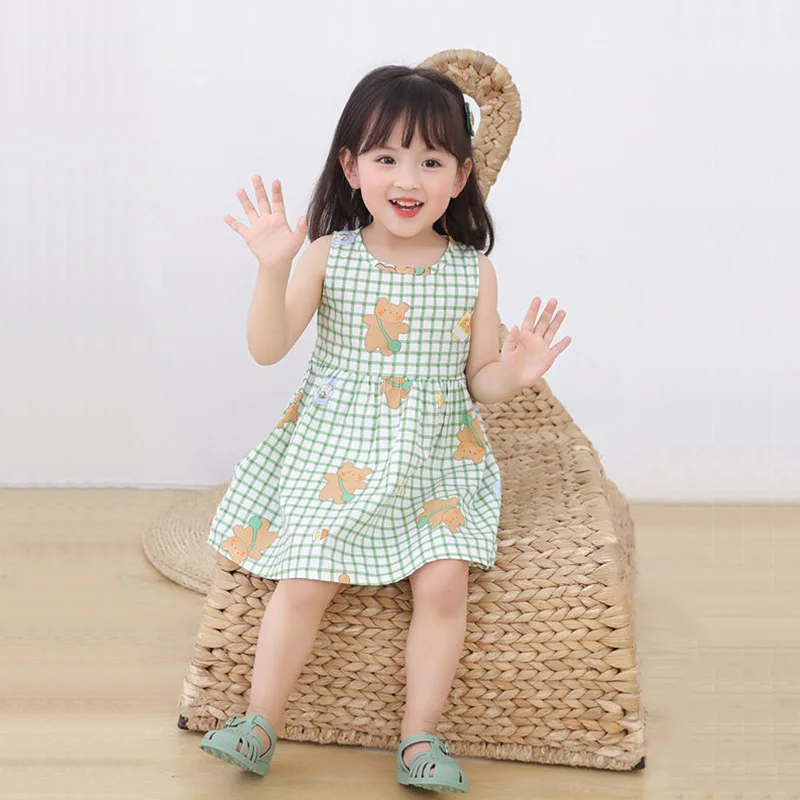 Robe fleurie sans manches en coton : tenue de princesse d'été pour fête – Image 4