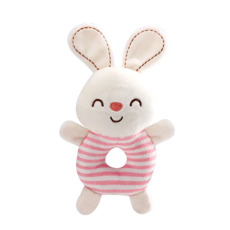 Nouveaux jouets hochets pour bébé : anneau de main en peluche avec animaux de dessin animé – Image 7