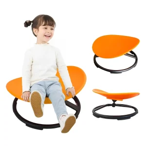 Chaise sensorielle pivotante à 360°, siège de balancement sécurisé et amusant pour enfants et adolescents, cadre en acier épaissi, charge maximale 100 kg (3–16 ans)
