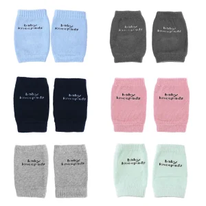 1 paire de protège-genoux et coussinets pour bébé, protecteurs anti-dérapants pour bébés qui rampent, chaussettes en coton molletonné doux pour nourrissons