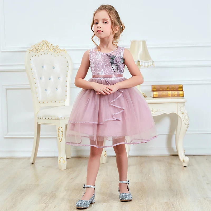 Robe fleurie pour bébé fille : costume tutu de princesse décontracté – Image 5