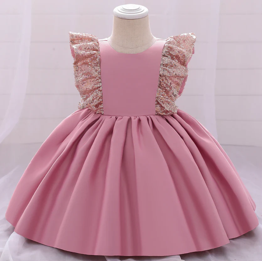Robe de Noël à paillettes et nœud – Image 7