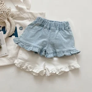Shorts pour filles : pantalons à volants pour bébé