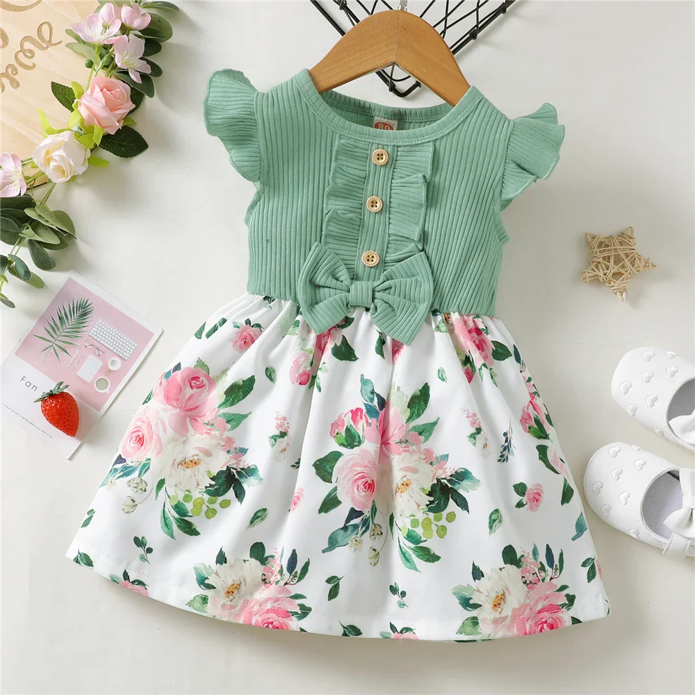 Robe de princesse pour petite fille : mode florale (1 à 5 ans) – Image 4