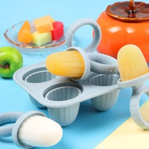 Ensemble de moules en silicone pour bébé, anneau de dentition, idéal pour congeler le lait maternel, le lait maternisé et les smoothies – Accessoire indispensable pour l'alimentation de bébé