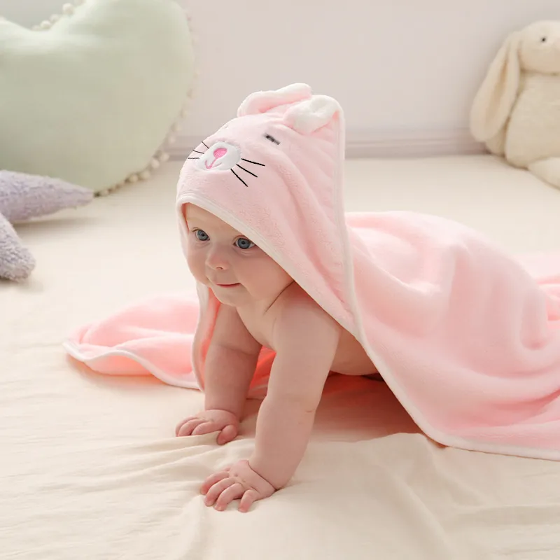 Serviettes à capuche super douces pour bébé : couverture de bain douillette – Image 3