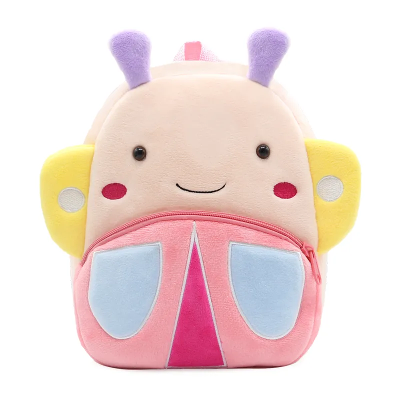 Sac à dos d'école pour enfants avec breloque papillon rose – Image 2
