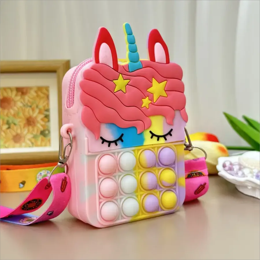 Porte-monnaie en silicone pour filles : joli sac en forme d'animal – Image 3