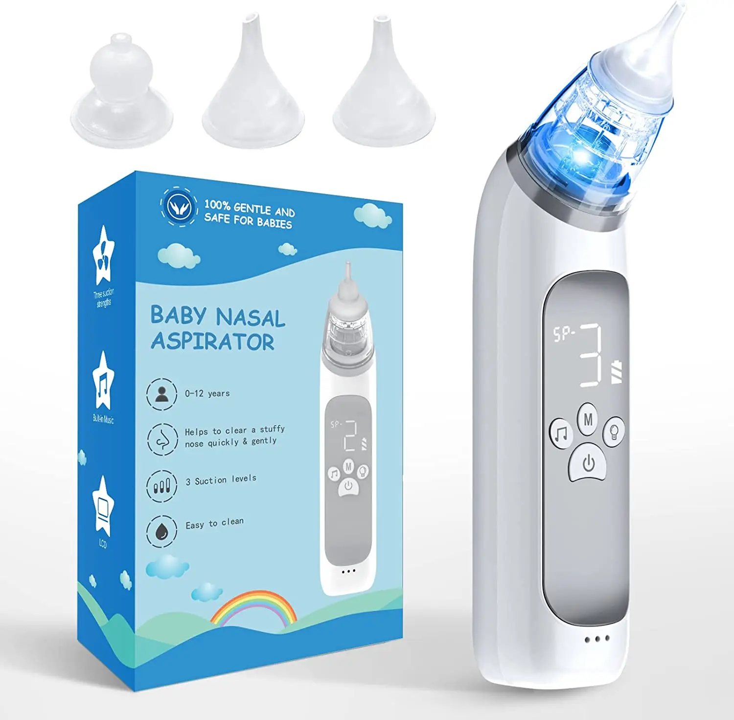 Aspirateur nasal électrique : aspiration nasale douce pour les bébés