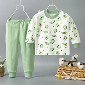 Ensemble pyjama dessin animé : vêtements de nuit printemps/automne pour garçons et filles