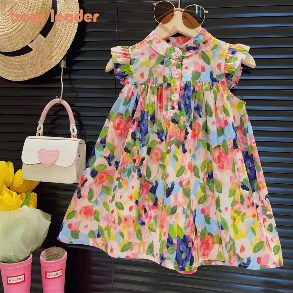 Robe à manches volantes et imprimé floral pour fille – Image 2