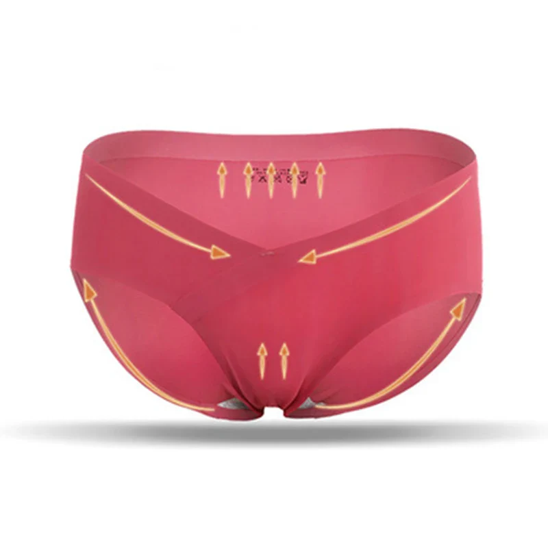 Culotte de maternité taille basse sans coutures – Sous-vêtement en coton doux en forme de V pour la grossesse et les soins post-partum – Image 5