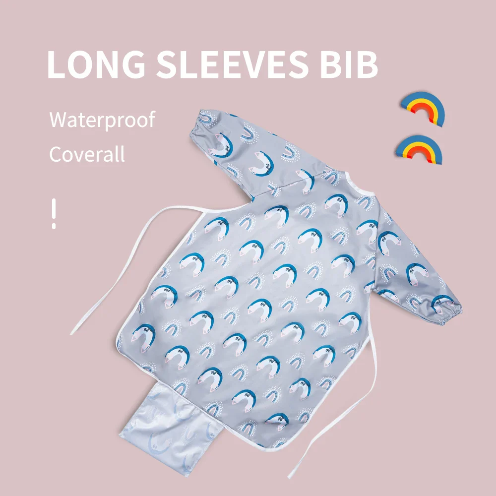 Bavoir imperméable à manches longues pour bébé – Image 5