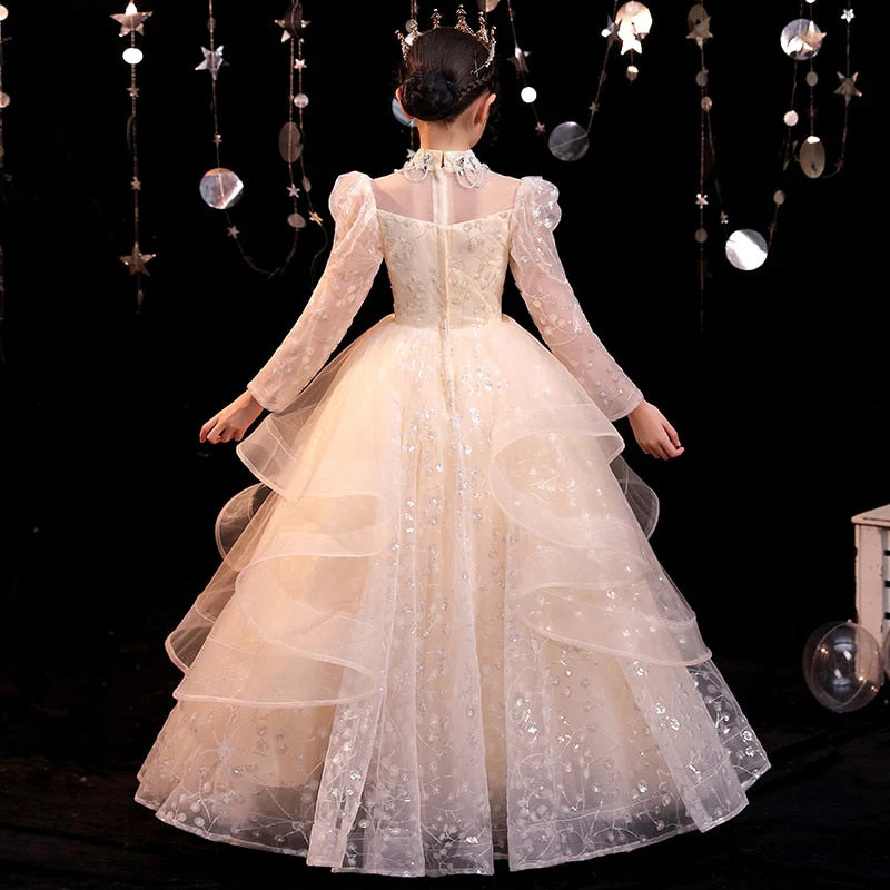 Robe de luxe élégante à manches longues et paillettes – Image 2