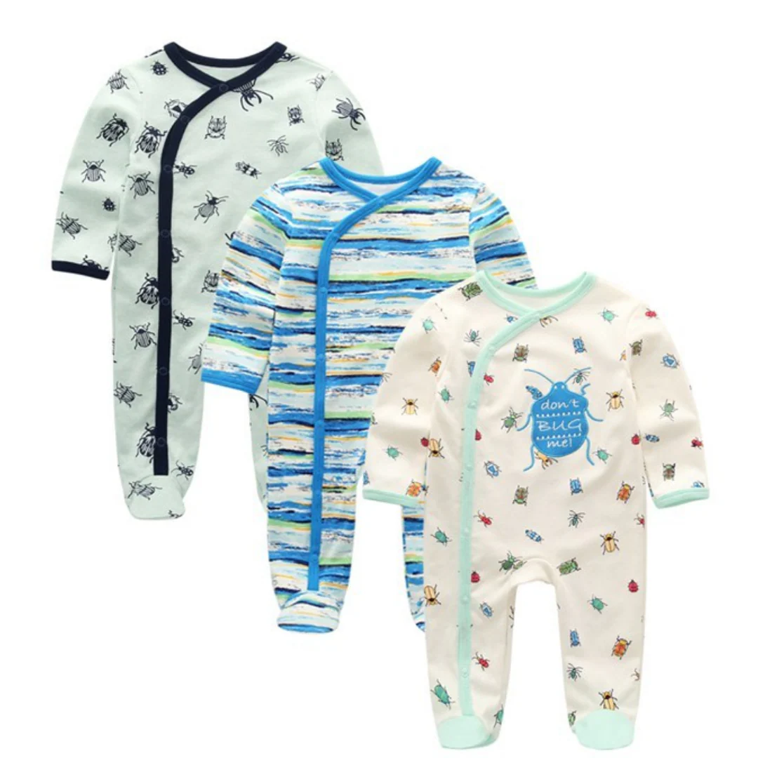Lot de 3 combinaisons à manches longues pour bébé garçon – Image 5