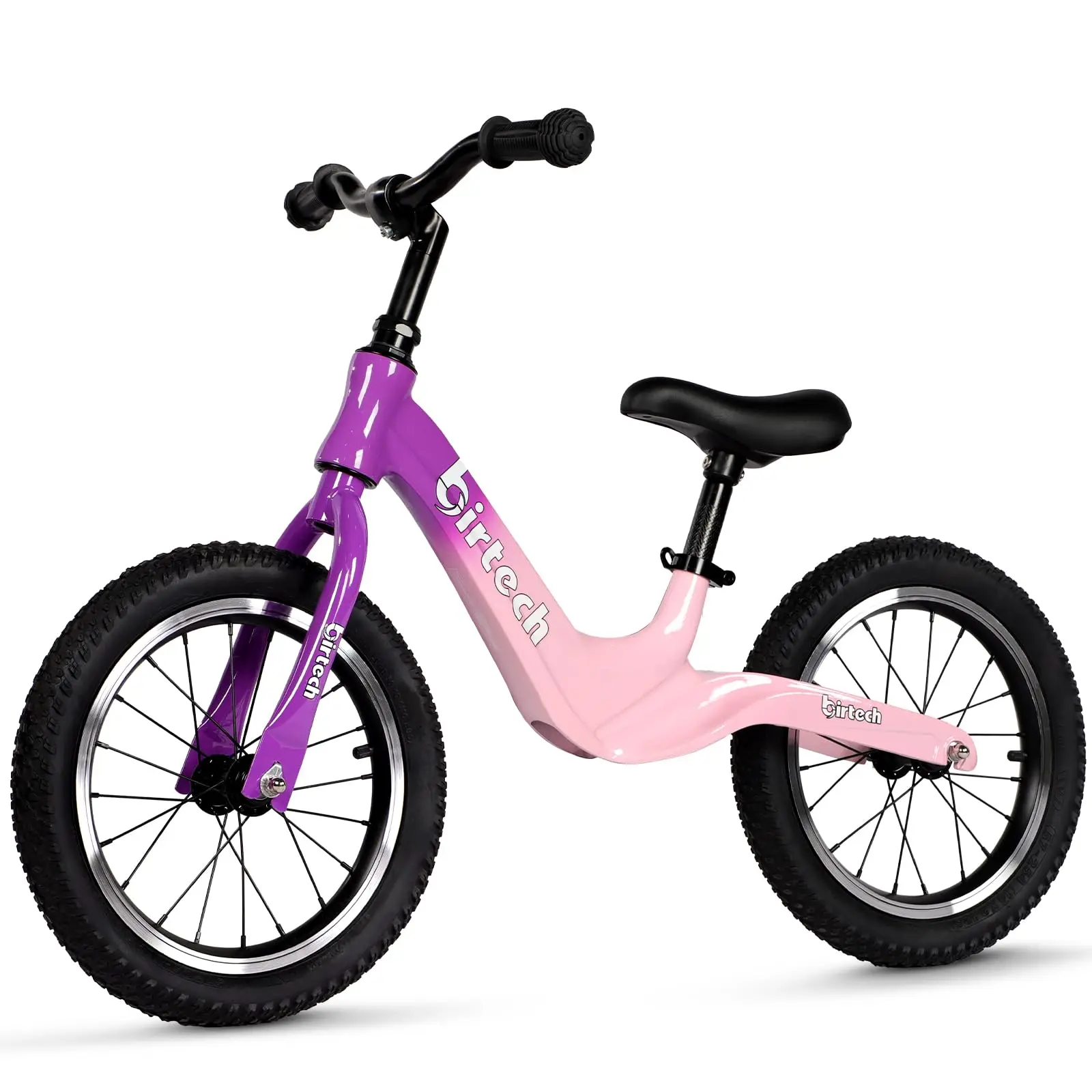 Vélo d'équilibre pour enfants de 14" pour les enfants de 3, 4, 5, 6 ans, garçons et filles, pneus gonflables avec cadre en alliage de magnésium, bicyclette légère sans pédales pour apprentissage des tout-petits – Image 9