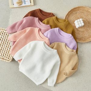 Pull bébé tricoté : pull décontracté à manches longues