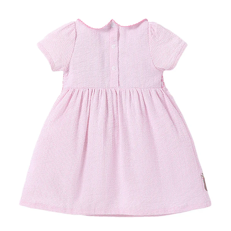 Robe de plage rose : robe de soirée festive à imprimé lapin – Image 2