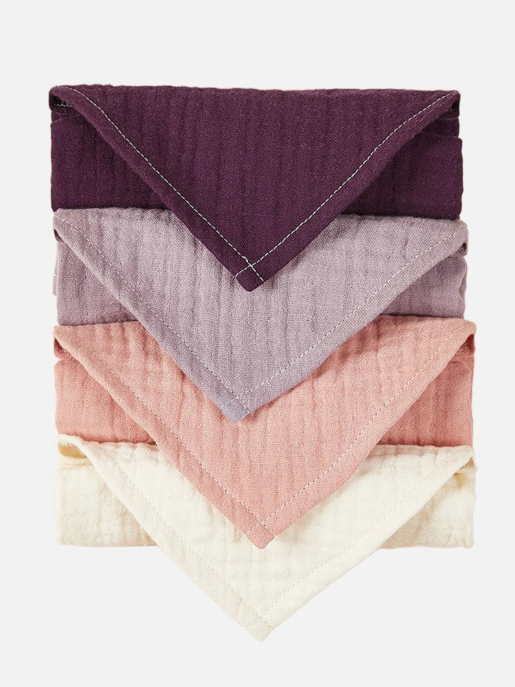 Bavoirs en coton bio : lot de 4 bavoirs super absorbants pour bébés – Image 9