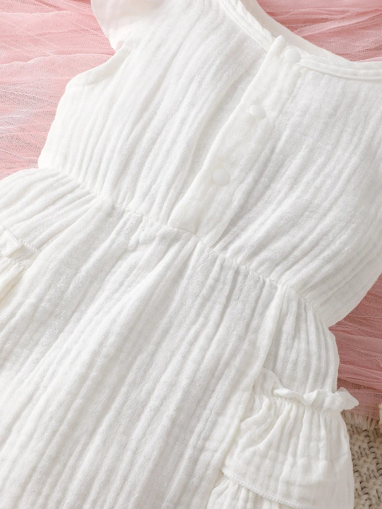 Robe blanche dos nu pour nouveau-né fille – Image 8