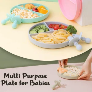 Assiette multi-usages en silicone pour bébés