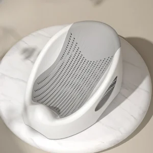 Support de bain bébé en maille douce et rehausseur, base antidérapante, inclinaison ergonomique pour nouveau-nés et nourrissons (0-12 mois), convient aux baignoires et éviers
