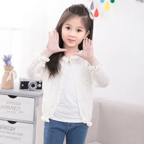 Cardigan à manches longues en tricot froncé – Image 3