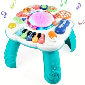 Table de jeu musicale pour tout-petits – Centre d'activités éducatives interactives, lumières et sons, jouet de développement cognitif pour les 1 à 3 ans