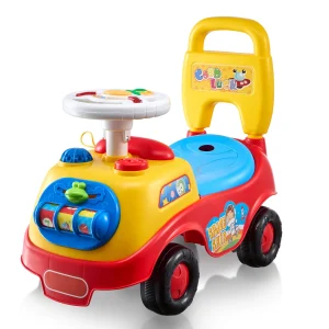 Voiture à pousser pour tout-petits – Volant musical, rangement pour le siège, système anti-basculement, pour 1 à 3 ans, capacité de 22 kg