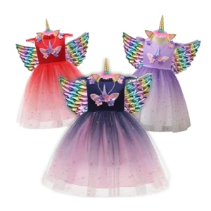 Robe de soirée étoiles licorne
