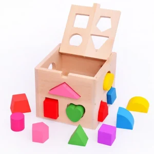 Cube en bois classant les formes - 1LoveBaby