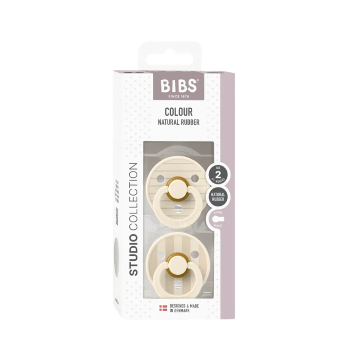 Bibs studio ivoire vanille 6-18 mois caoutchouc naturel – Image 2