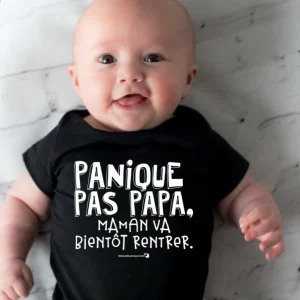 Cache-couche  Panique pas maman bientôt NOIR