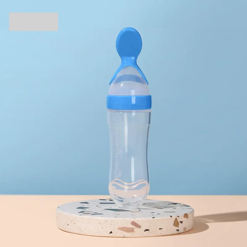 Cuillère d'apprentissage et biberon en silicone pour bébé – Image 7