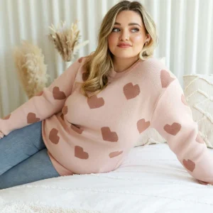 Chandail coeur tricoté