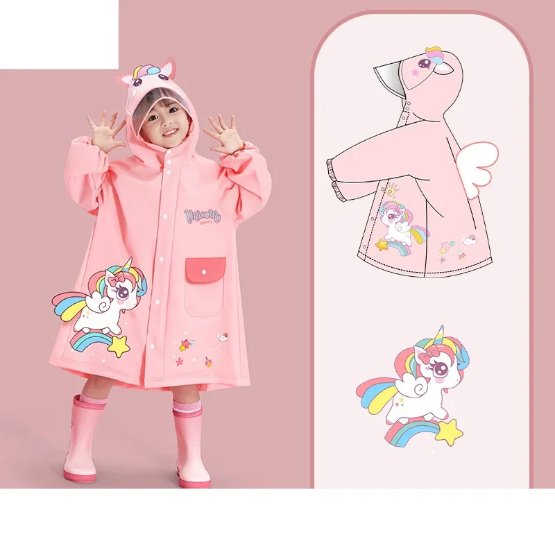 Imperméable de dessin animé avec sac de rangement – Image 2