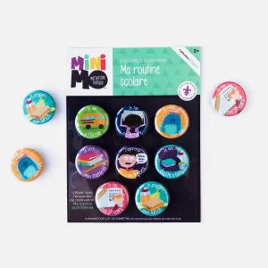 Ensemble d'aimants (8) Ma routine scolaire