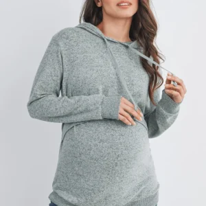 Haut manches longues maternité/allaitement menthe