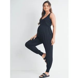 Jumpsuit col rond noir