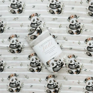 Mousseline Maman et bébé panda