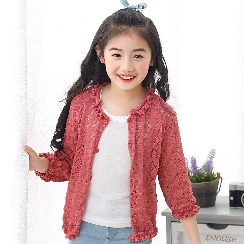 Cardigan à manches longues en tricot froncé – Image 8