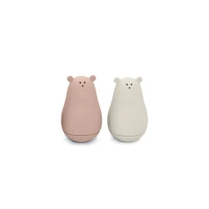 Oursons pour le bain rose/crème