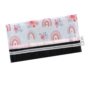 Protège carnet de santé Arcs-en-ciel fleuris