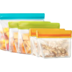 (re) zip Ensemble de 5 sacs fonds plats (3 grandeurs)