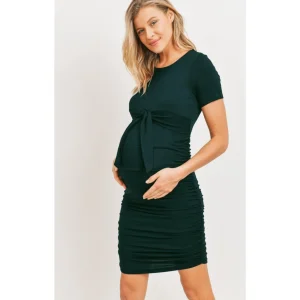 Robe manches courtes taille nouée