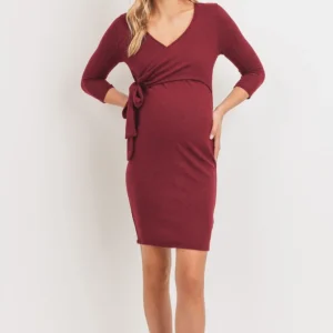 Robe maternité/allaitement bourgogne